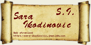 Sara Ikodinović vizit kartica